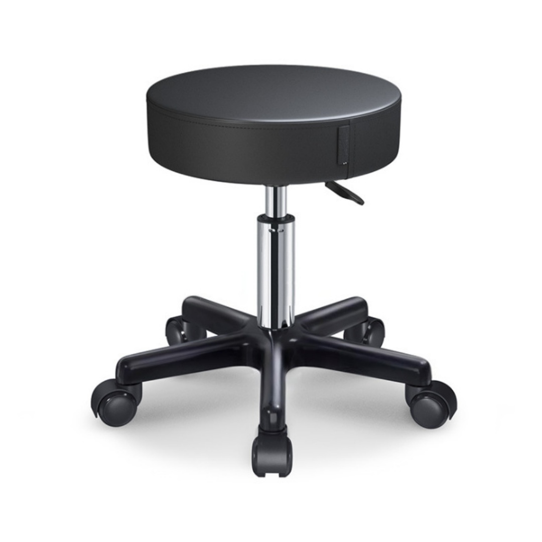 Medical Lab Chair - Rolling Stool With Wheels PVC Leather