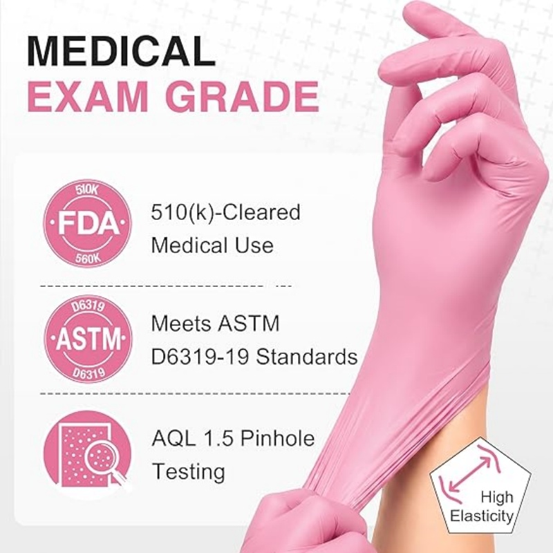 Pink Nitrile Disposable Gloves - Disposable Gloves Nitrile ulasan dan harga