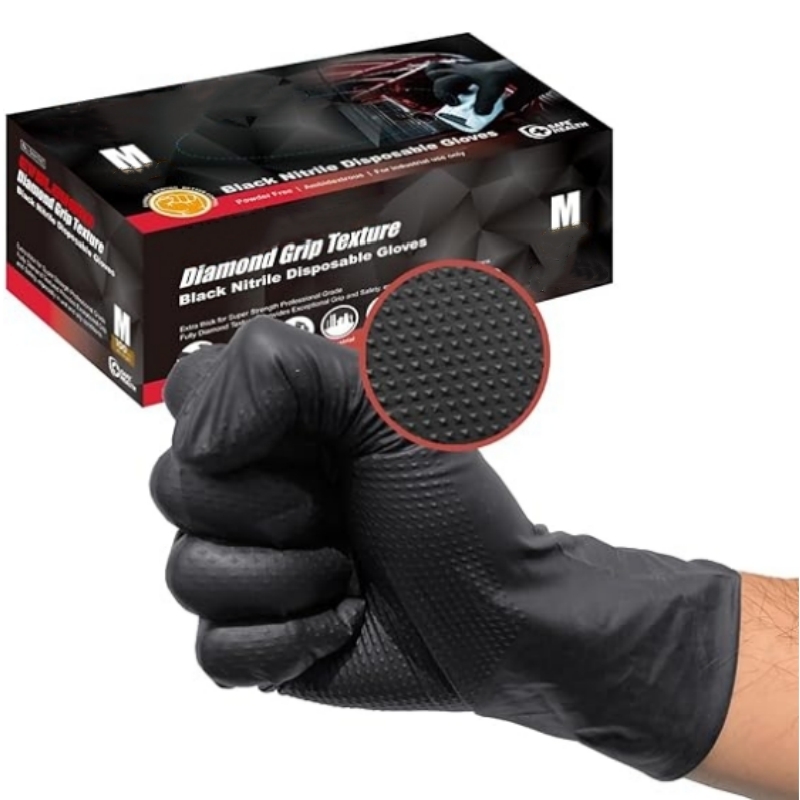 8Mil Heavy Duty Black Nitrile  - Disposable Gloves Nitrile ulasan dan harga