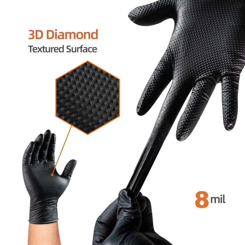 8Mil Heavy Duty Black Nitrile  - Disposable Gloves Nitrile ulasan dan harga