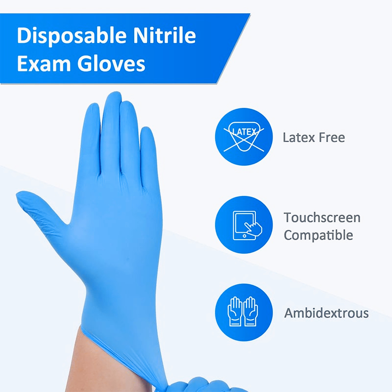 100PCS Blue Nitrile Disposable - Disposable Gloves Nitrile ulasan dan harga