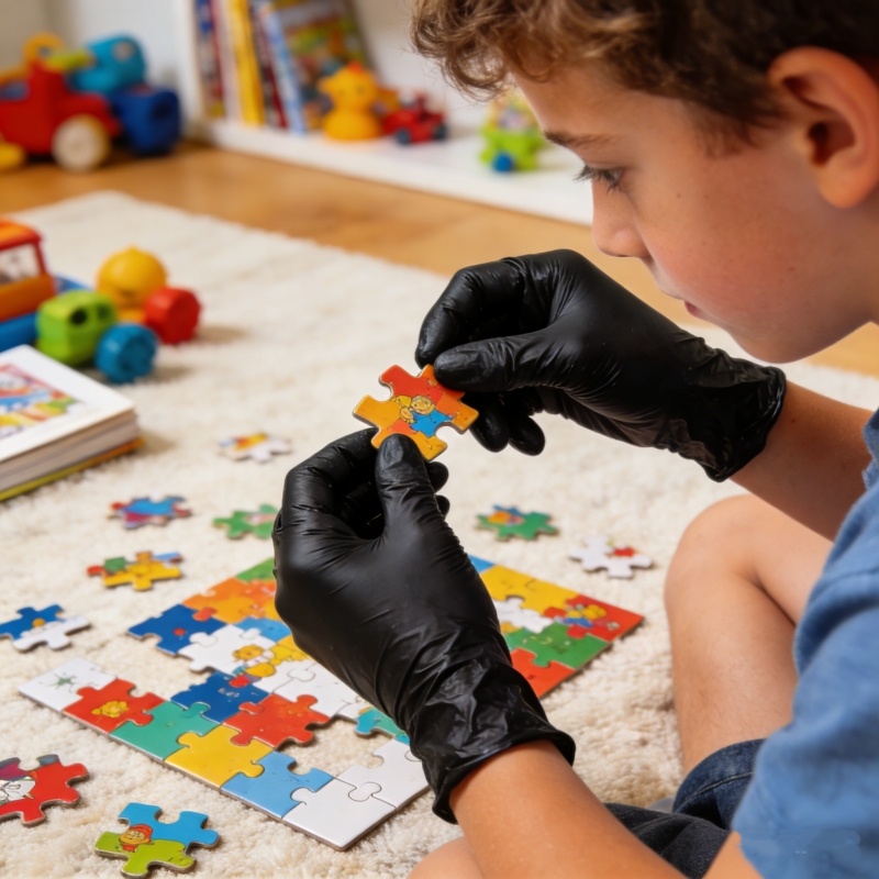 Kids Black Nitrile Disposable  - Disposable Gloves Nitrile ulasan dan harga