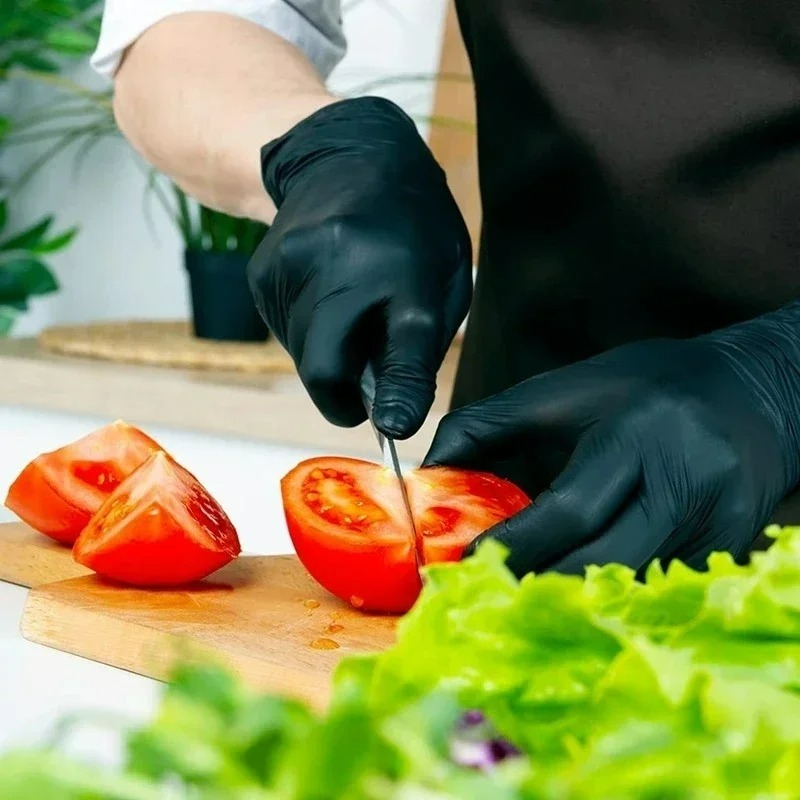 Black Nitrile Gloves Disposabl - Disposable Gloves Nitrile ulasan dan harga