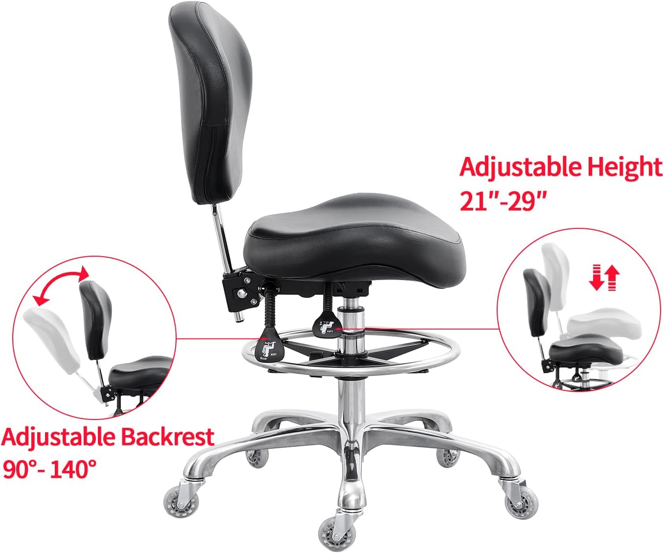 Drafting Chair With Back Suppo - Medical Lab Chair ulasan dan harga